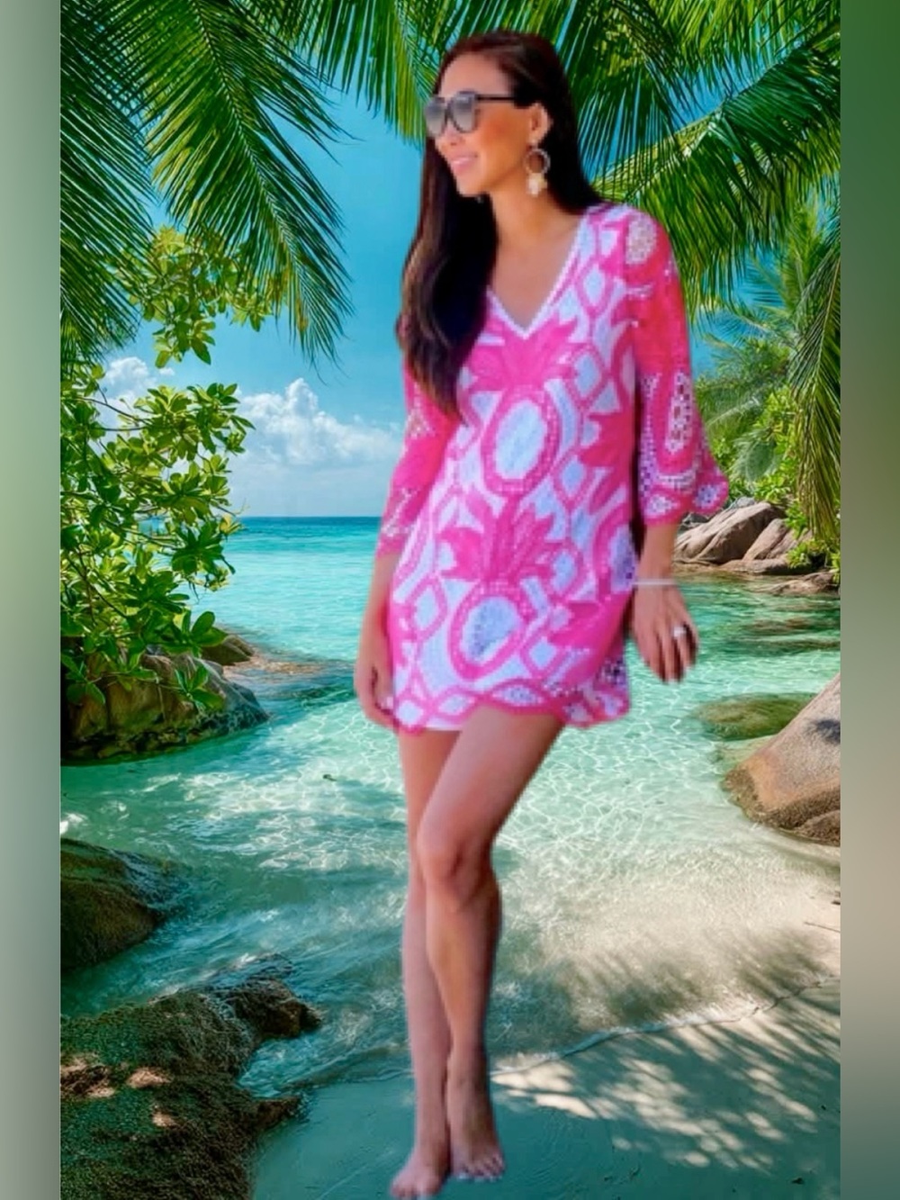 Lilly Pulitzer NWT 🦄 Lottie Romper Pink Juice Stand Crochet $278 Size 00 🦄 - Picture 6 of 16